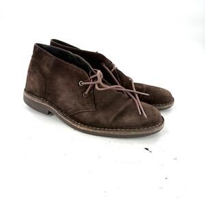 Bloomingdale's Mens Lace Up Oxfords 9 Brown Derby Brogue Dress Shoes